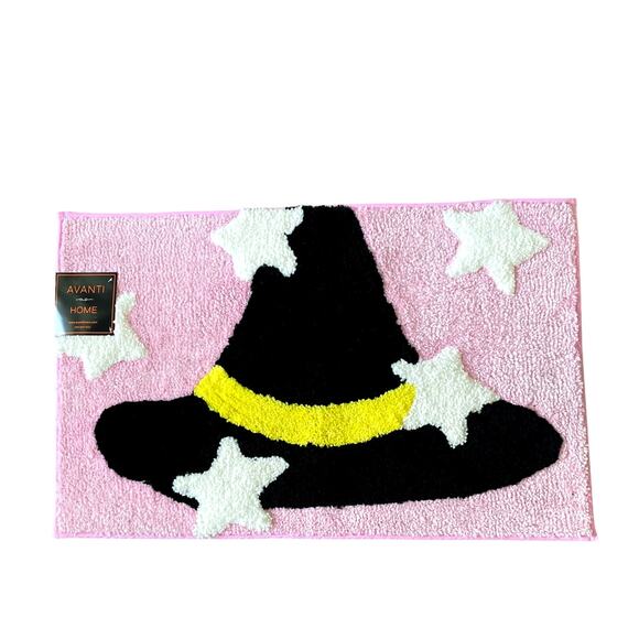Halloween WITCH HAT Bathroom Rug 20x32 Spooky Posh Pink Home Decor by Avanti New - Picture 3 of 7